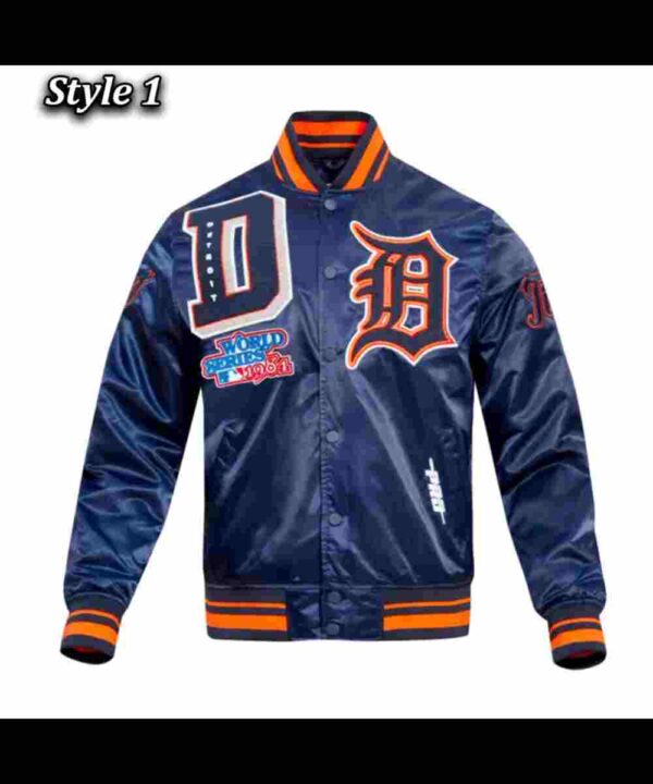Detroit Tigers Mashup Classic Rib Satin Jacket