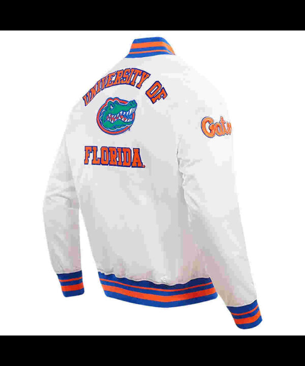 Florida Gators Classic White Satin Jacket