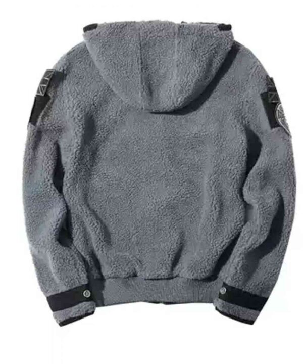 Ghost Call of Duty Sherpa Grey Hoodie