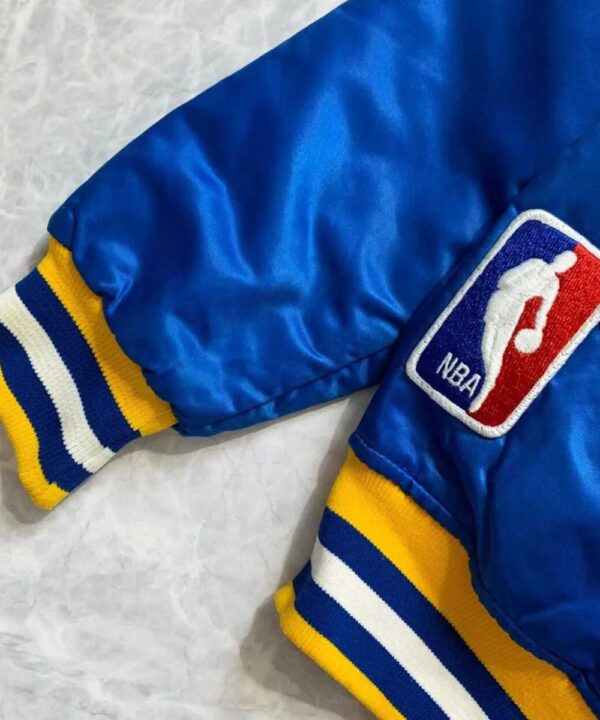 Golden State Warriors 90s NBA Royal Satin Jacket