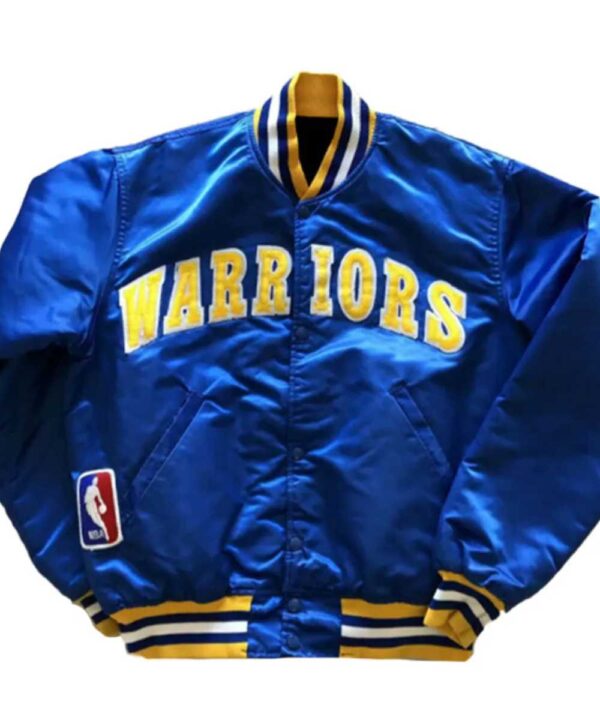 Golden State Warriors 90s NBA Royal Satin Jacket