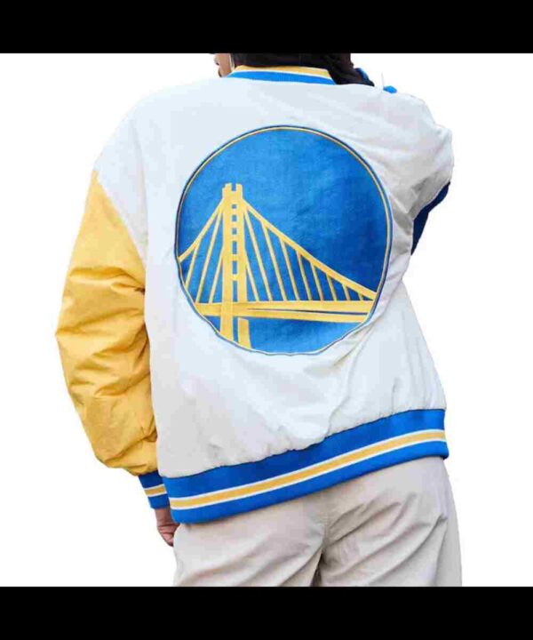 Golden State Warriors Color Block Bomber Full-Snap Jacket
