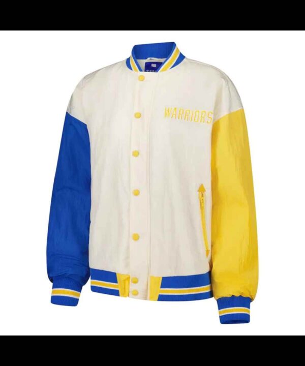 Golden State Warriors Color Block Bomber Full-Snap Jacket