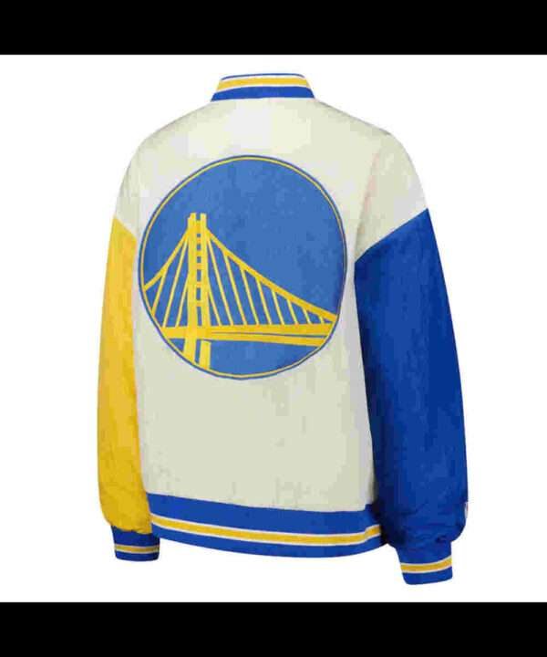 Golden State Warriors Color Block Bomber Full-Snap Jacket