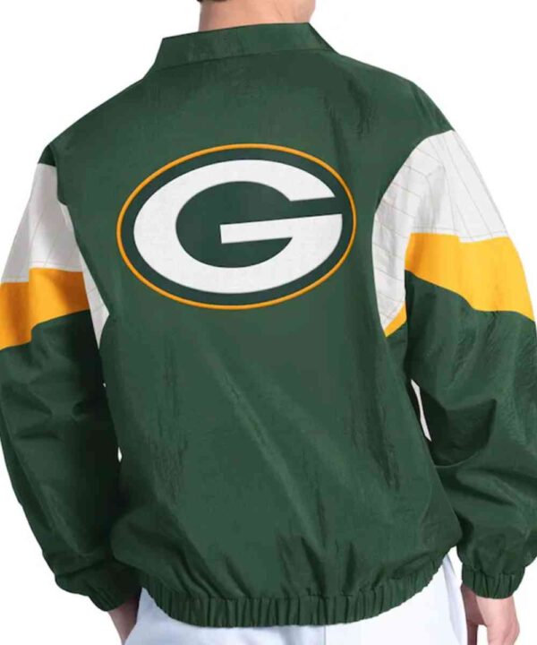 Green Bay Packers Yard Line Green Full-Zip Jacket
