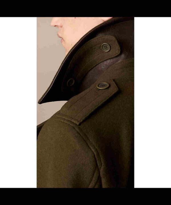Olive Drab Wool Cashmere Peacoat