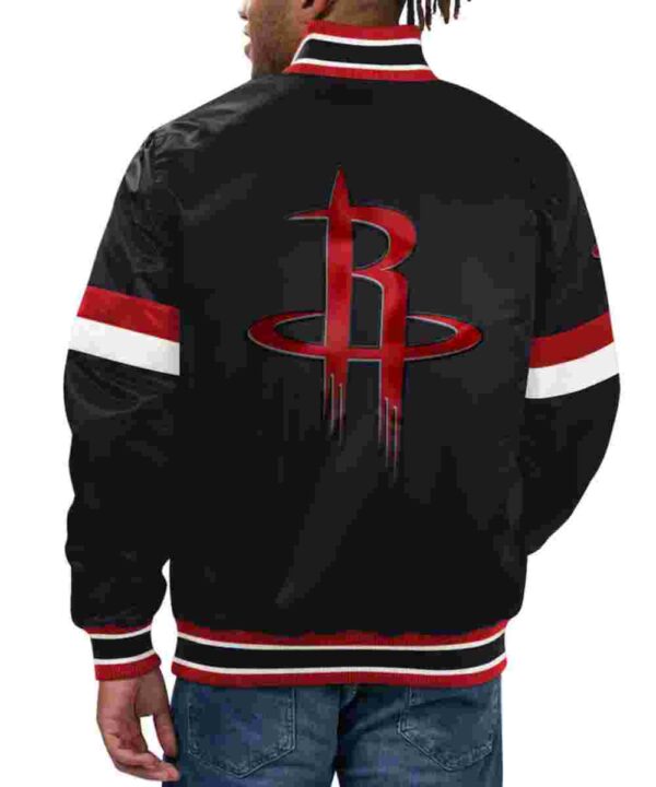 Home Game Houston Rockets Black Satin Jacket