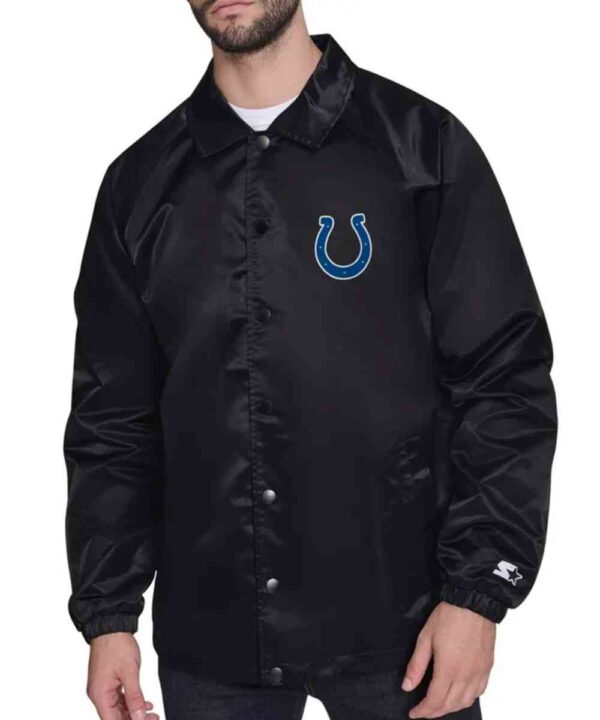 Indianapolis Colts Retro Logo Coaches Jacket