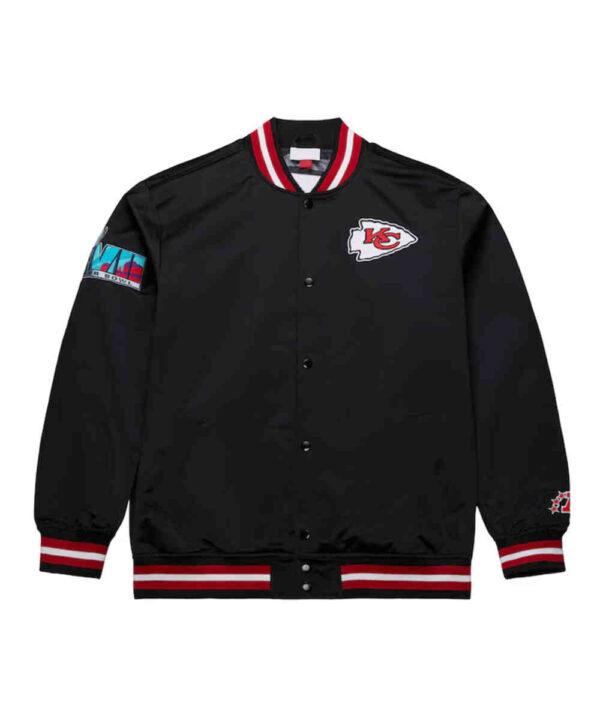 Kansas City Chiefs Double Down Black Satin Jacket