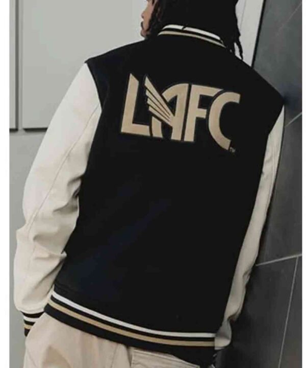 Los Angeles FC Black and White Letterman Jacket