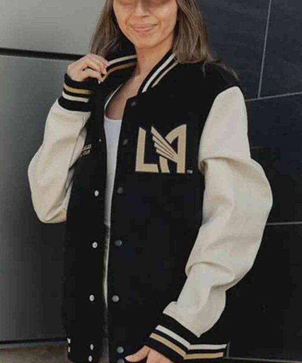 Los Angeles FC Black and White Letterman Jacket