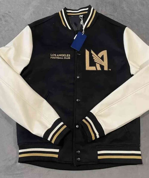 Los Angeles FC Black and White Letterman Jacket