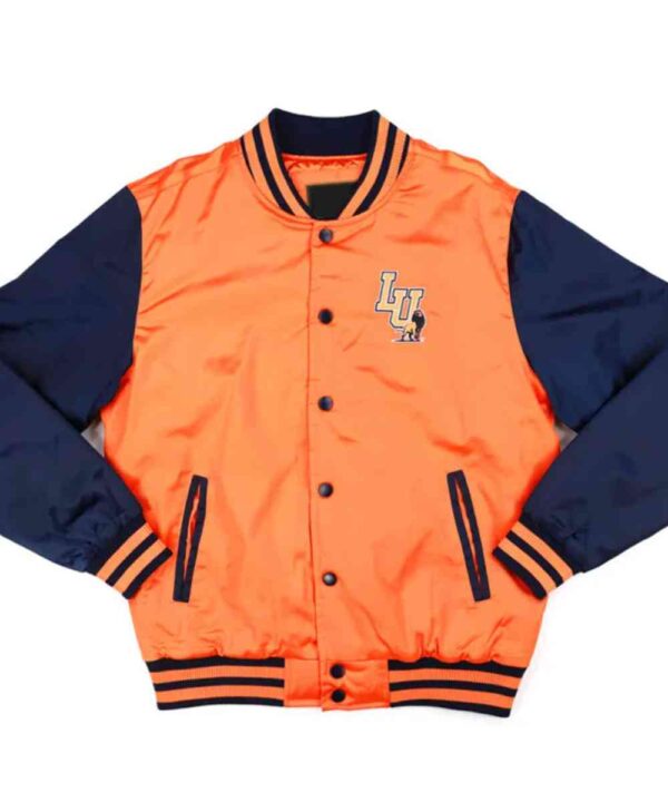 Langston University Orange and Navy Baseball Jacket