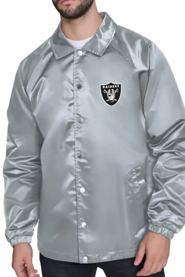 Las Vegas Raiders Retro Logo Coaches Jacket