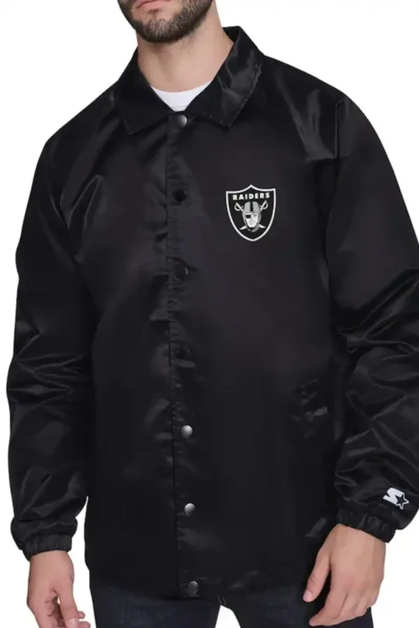 Las Vegas Raiders Retro Logo Coaches Jacket