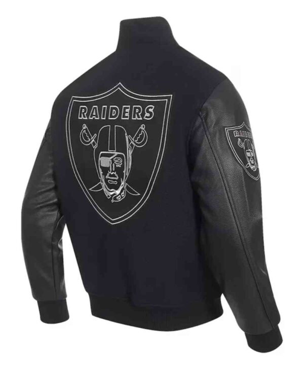 Las Vegas Raiders Full-Zip Black Varsity Jacket