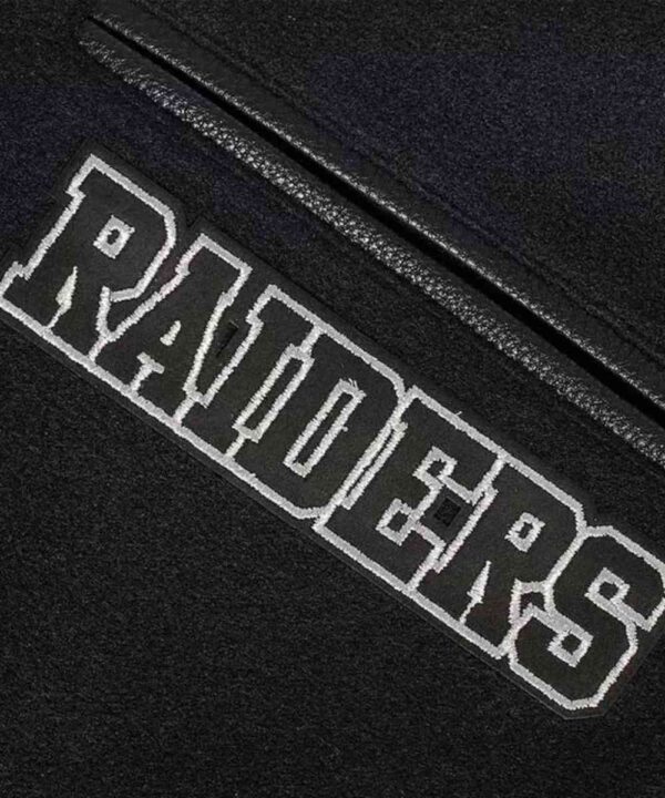 Las Vegas Raiders Full-Zip Black Varsity Jacket