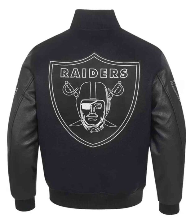 Las Vegas Raiders Full-Zip Black Varsity Jacket