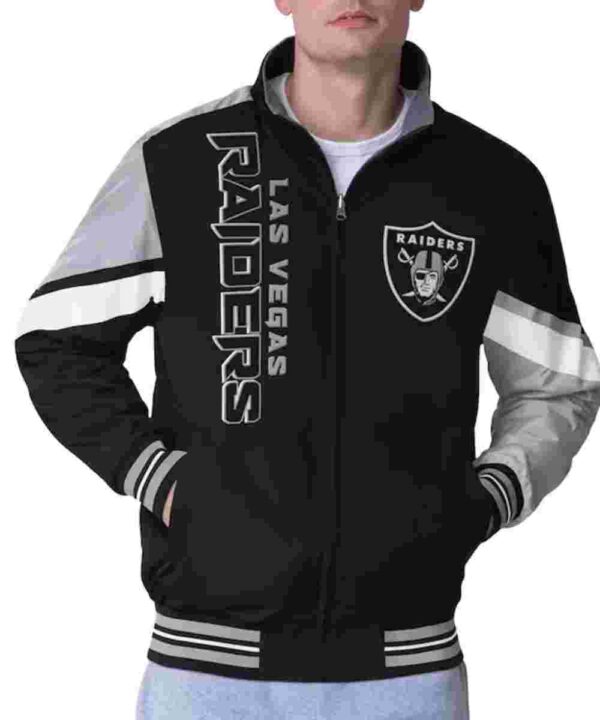 Las Vegas Raiders Strong Arm Black Full-Zip Jacket