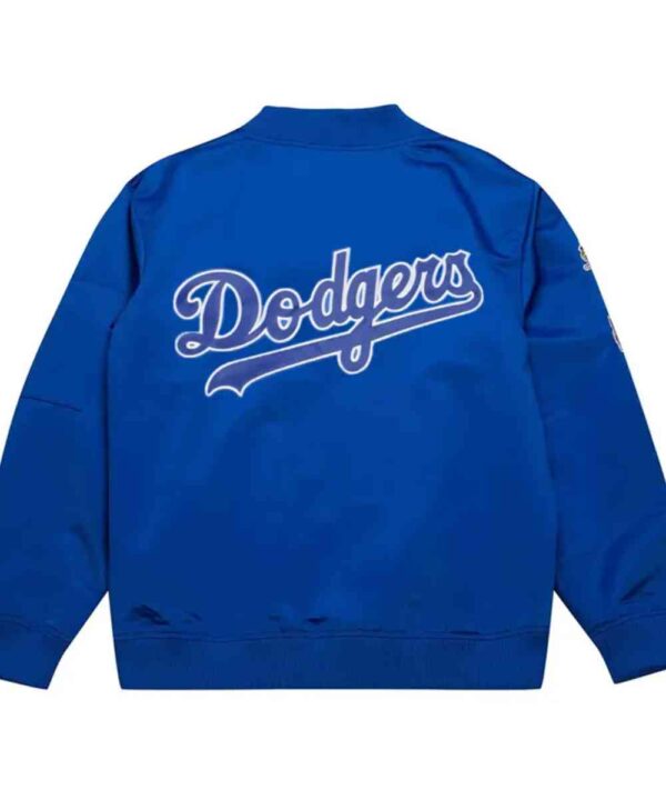 LA Dodgers Vintage Logo Royal Lightweight Satin Jacket