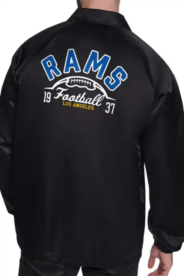 LA Rams Retro Logo Coaches Jacket