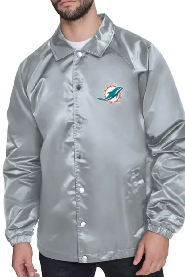 Miami Dolphins Retro Logo Coaches Jacket
