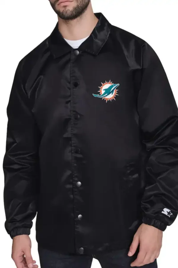 Miami Dolphins Retro Logo Coaches Jacket