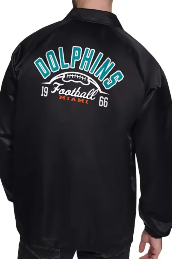 Miami Dolphins Retro Logo Coaches Jacket