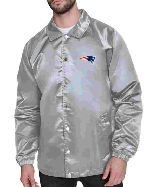 New England Patriots Retro Logo Coaches Jacket