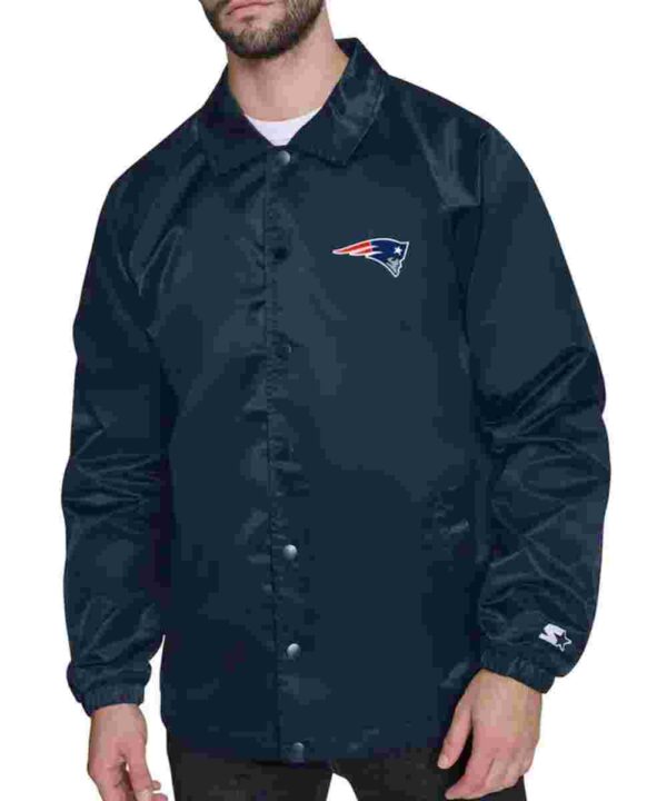 New England Patriots Retro Logo Coaches Jacket