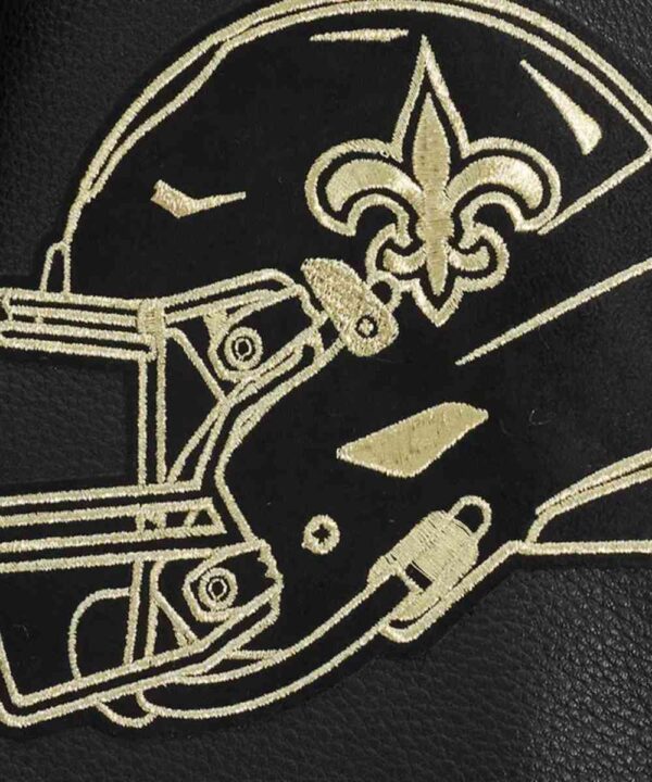 New Orleans Saints Full-Zip Black Varsity Jacket