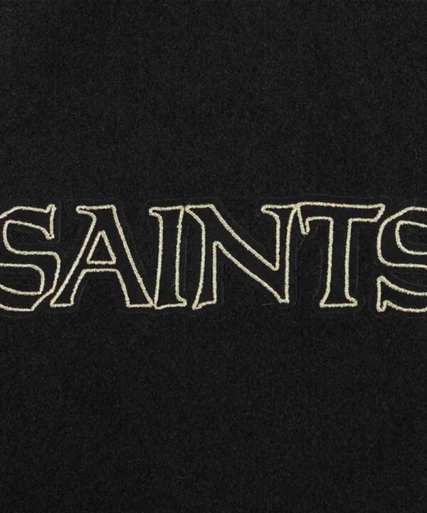 New Orleans Saints Full-Zip Black Varsity Jacket