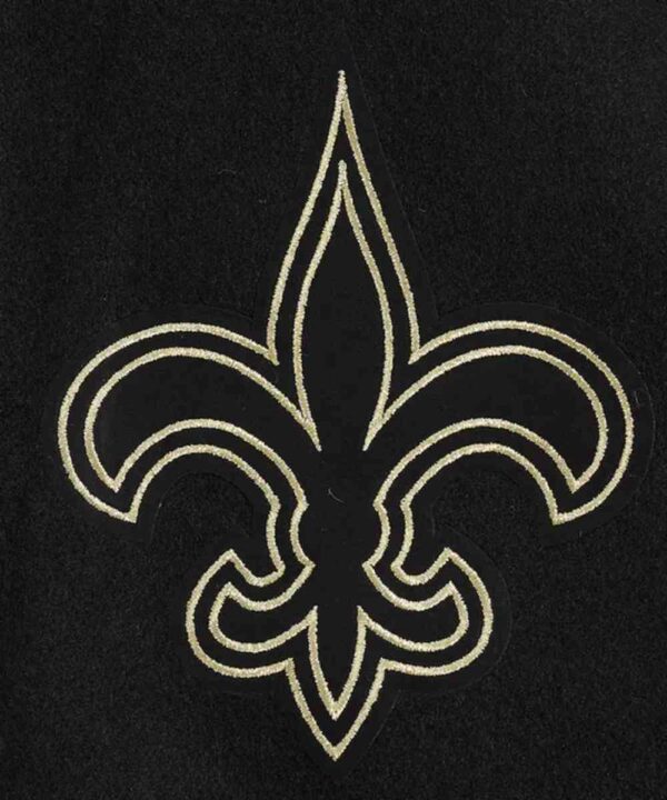 New Orleans Saints Full-Zip Black Varsity Jacket