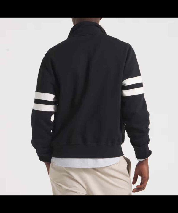 NY Giants Black Striped Fleece Jacket
