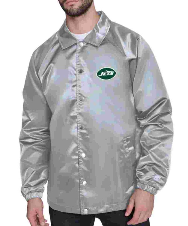 NY Jets Retro Logo Coaches Jacket