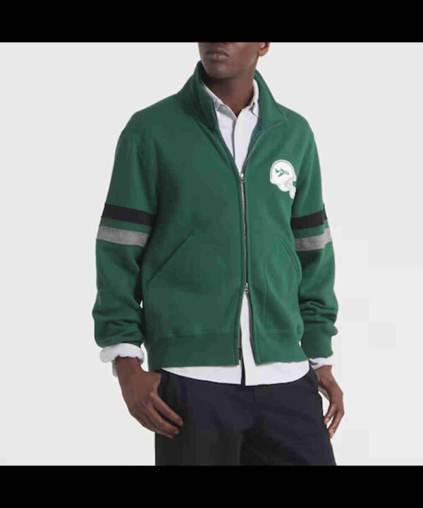 NY Jets Green Striped Fleece Jacket