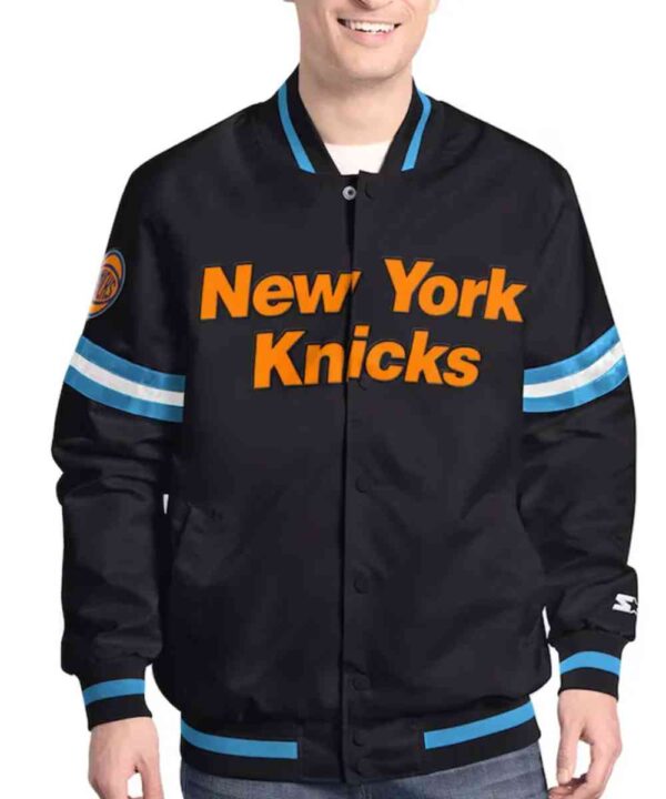 NY Knicks Scout Varsity Satin Jacket