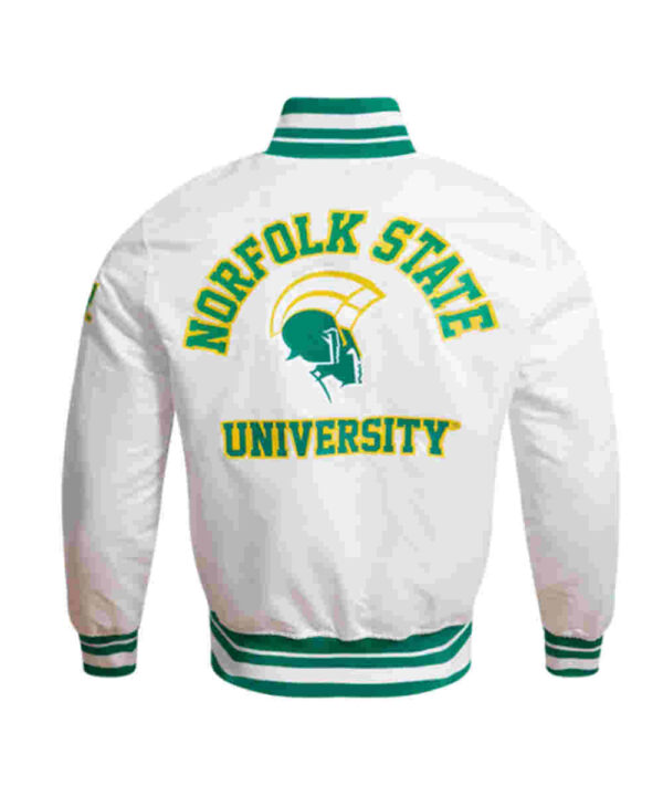 Norfolk State University Classic Rib Satin Jacket