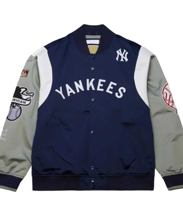 NY Yankees Cooperstown Team Origins Satin Jacket