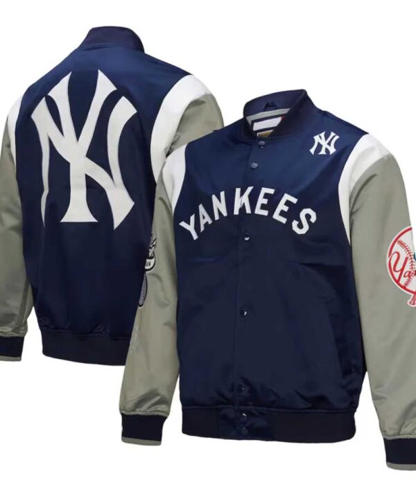 NY Yankees Cooperstown Team Origins Satin Jacket