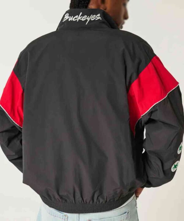 Ohio State University Black Windbreaker Jacket