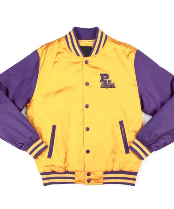 Prairie View A&M Gold and Purple Baseball Jacket