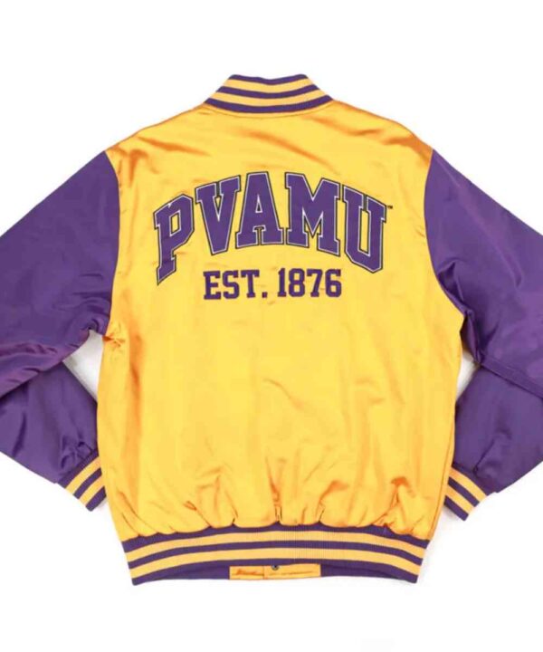 Prairie View A&M Gold and Purple Baseball Jacket