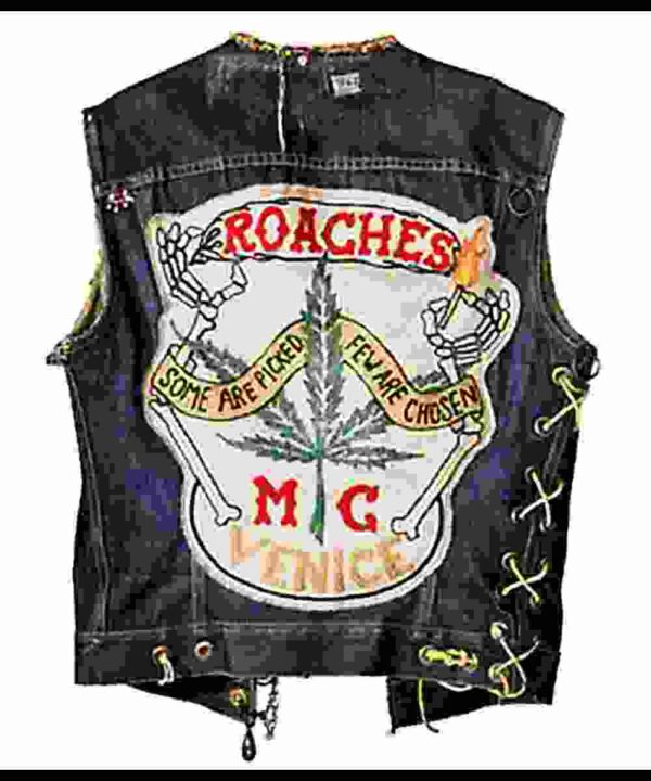 Tommy Chong Up in Smoke Roaches Denim Blue Vest