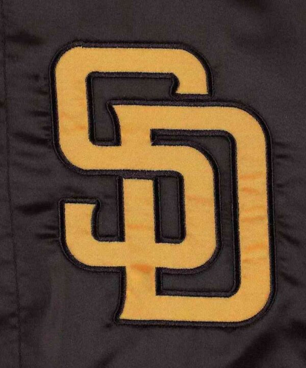 San Diego Padres Midfield Brown Varsity Satin Jacket