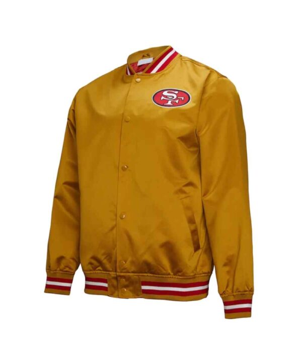 San Francisco 49ers Double Down Gold Satin Jacket
