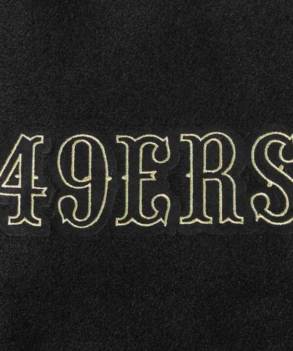 San Francisco 49ers Full-Zip Black Varsity Jacket