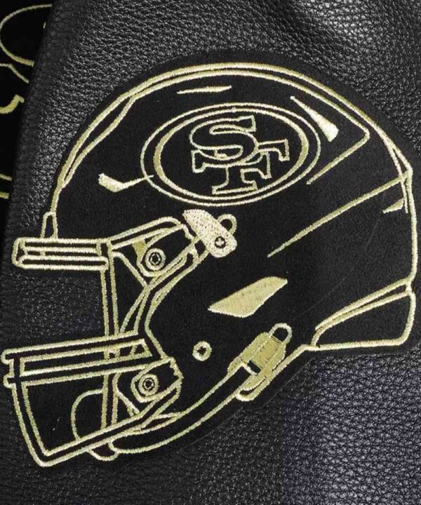 San Francisco 49ers Full-Zip Black Varsity Jacket