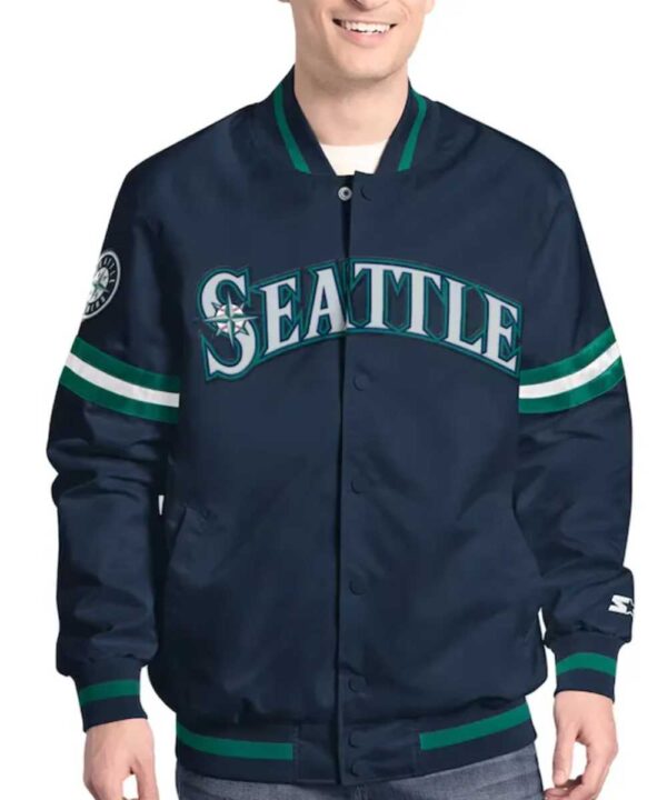 Seattle Mariners Scout Varsity Satin Jacket