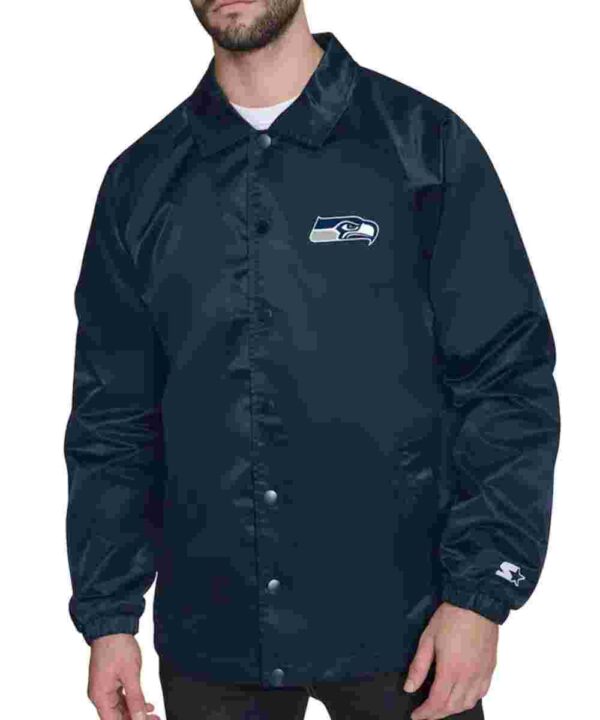 Seattle Seahawks Retro Logo Coaches Jacket